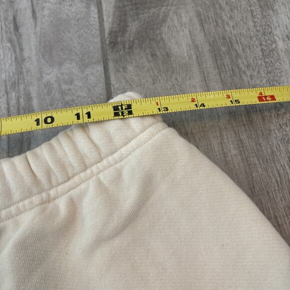 Daily Drills Cream Sweat Shorts Size XS/S Drawstring Pockets 4” In Cotton - Picture 6 of 11